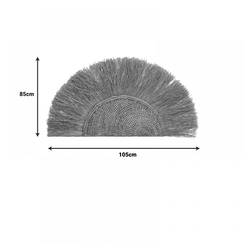 Διακοσμητικό τοίχου Nairone Inart seagrass-abaca σε φυσικό χρώμα 85x105x10εκ