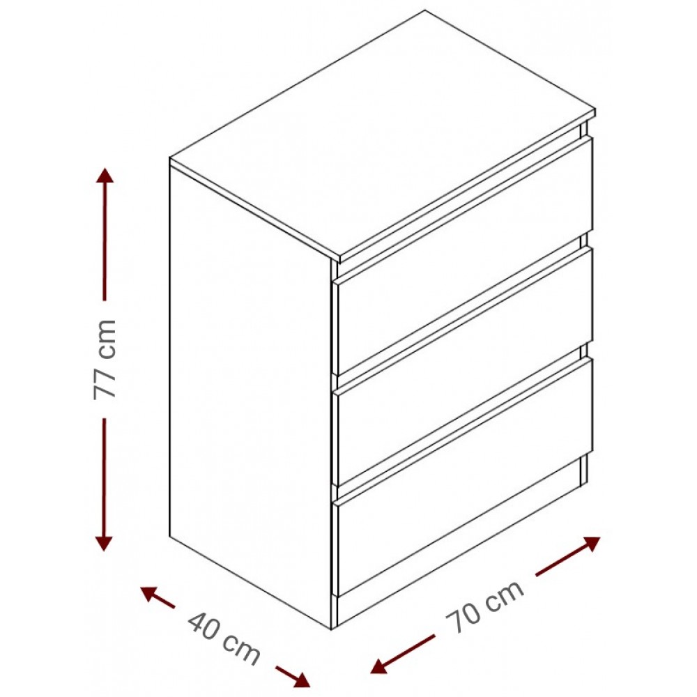 Συρταριέρα Juniper 3S-Fusiko