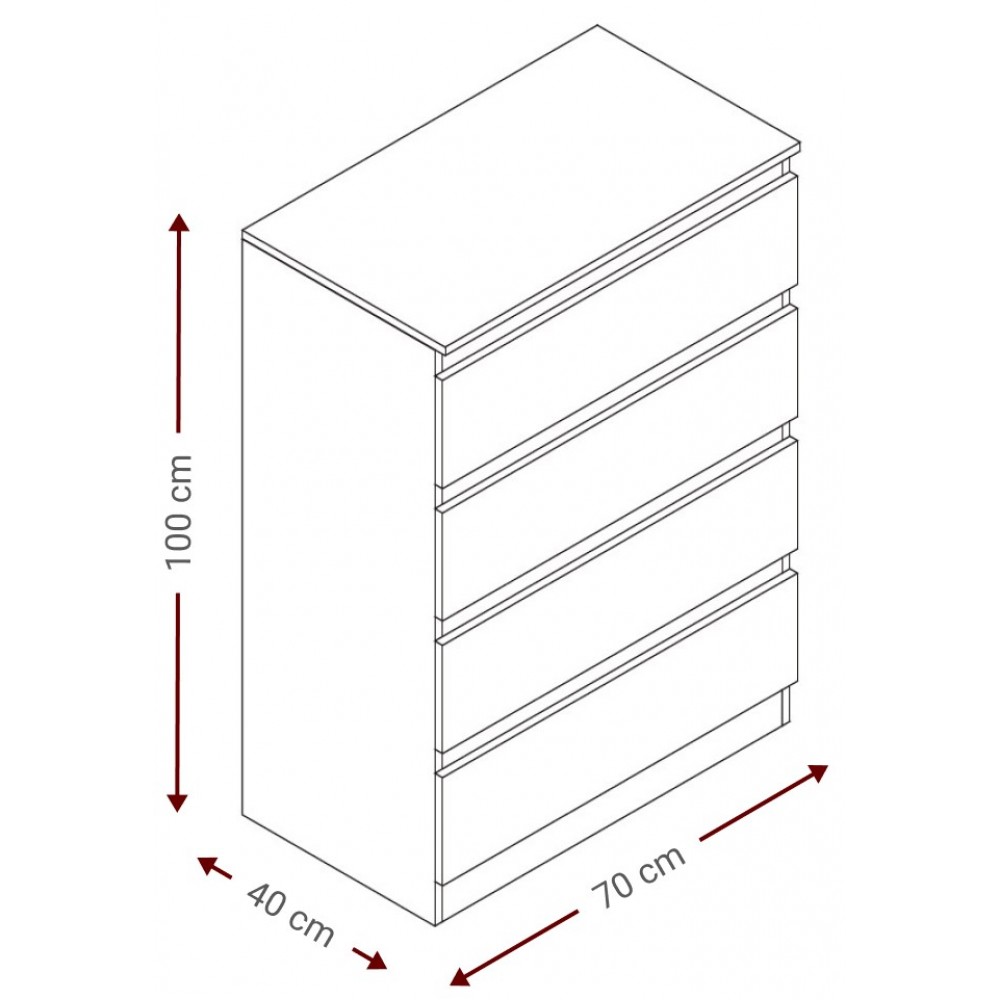 Συρταριέρα Juniper 4S-Fusiko