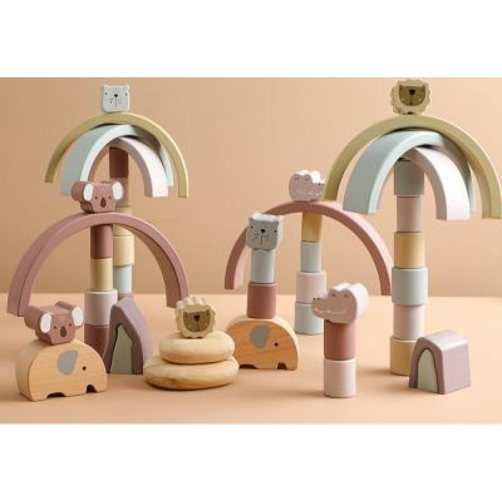 Παιδικό σετ με τουβλάκια Joyland Animal Blocks