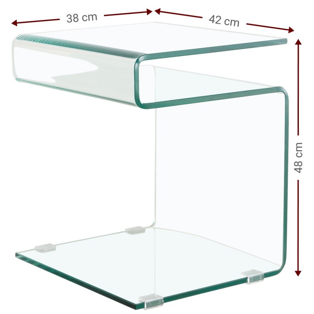 Βοηθητικό τραπεζάκι σαλονιού Crystal Curve