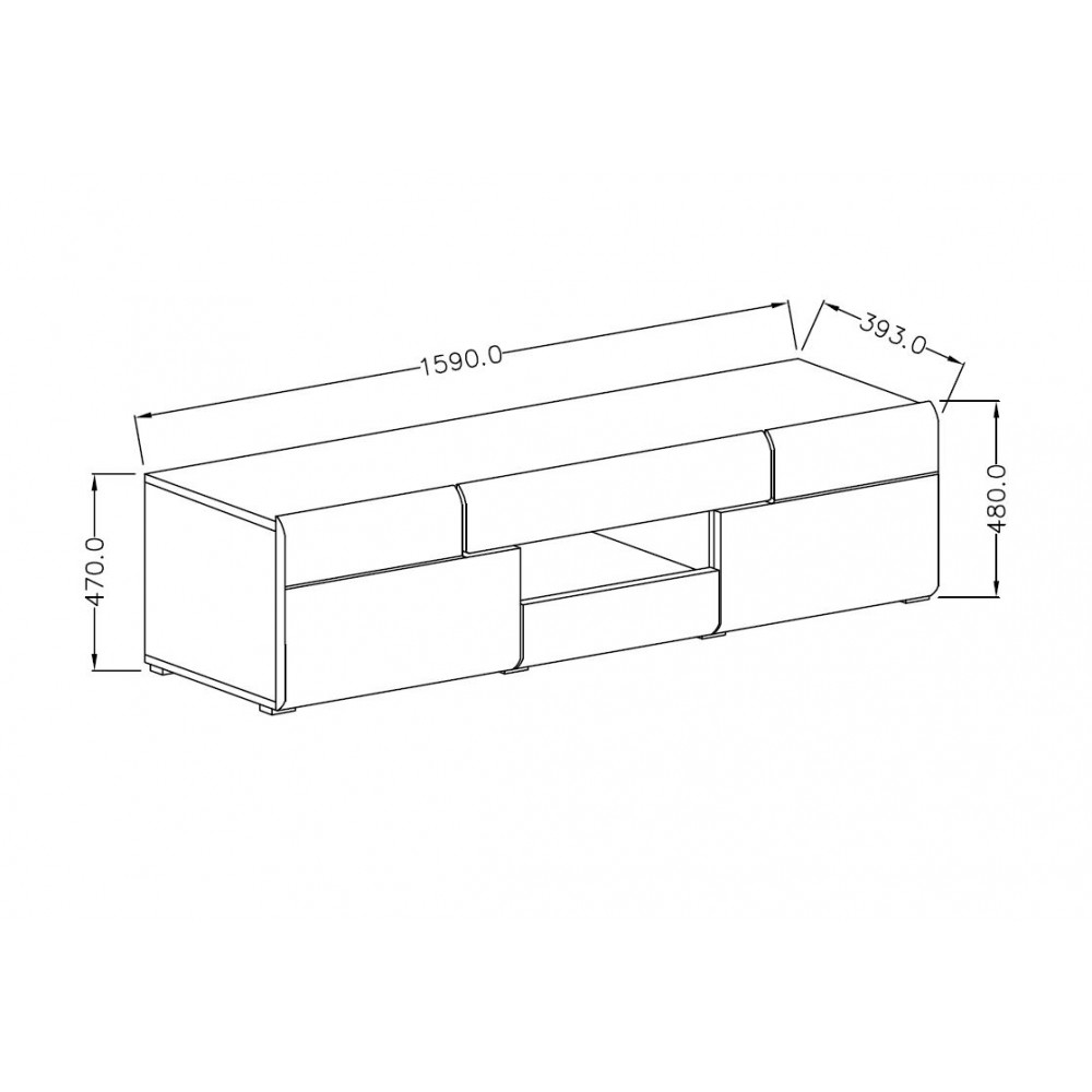 Έπιπλο τηλεόρασης Toldo-Leuko Fusiko